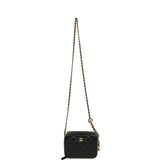 Chanel Mini Pearl Crush Clutch Bag with Chain Black Lambskin Antique Gold Hardware