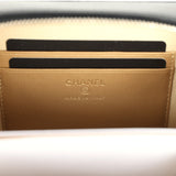 Chanel Mini Pearl Crush Clutch Bag with Chain Black Lambskin Antique Gold Hardware