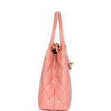 Chanel Small Kelly Shopper Coral Shiny Aged Calfskin Brushed Gold Hardware