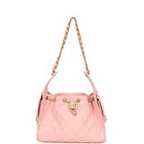 Chanel Small 25 Hobo Bag Light Pink Caviar Antique Gold Hardware