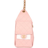 Chanel Small 25 Hobo Bag Light Pink Caviar Antique Gold Hardware