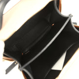 Pre-owned Chanel Small CC Filigree Vanity Case Black and Beige Caviar Antique Gold Hardware