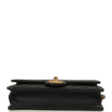 Pre-owned Chanel Small Chic Pearls Flap Bag Black Goatskin Antique Gold Hardware