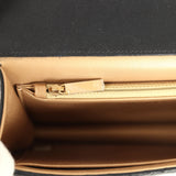 Pre-owned Chanel Small Chic Pearls Flap Bag Black Goatskin Antique Gold Hardware