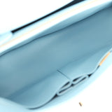 Chanel Small Coco Top Handle Flap Bag Light Blue Shiny Caviar Light Gold Hardware