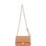 Chanel Small CC Crush Flap Bag Caramel Lambskin Brushed Gold Hardware