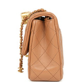Chanel Small CC Crush Flap Bag Caramel Lambskin Brushed Gold Hardware