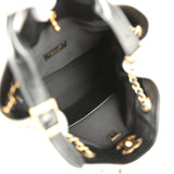 Chanel Coco Shopping Bag Dark Grey Suede and Black Shiny Lambskin Brushed Gold Hardware