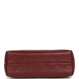 Chanel Small Coco Hobo Bag Burgundy Calfskin Antique Gold Hardware