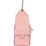 Chanel Medium 25 Hobo Bag Light Pink Caviar Antique Gold Hardware