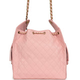 Chanel Medium 25 Hobo Bag Light Pink Caviar Antique Gold Hardware