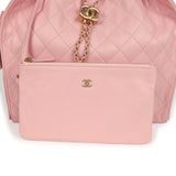 Chanel Medium 25 Hobo Bag Light Pink Caviar Antique Gold Hardware