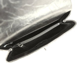 Chanel Small Coco Top Handle Flap Bag Dark Grey Crumpled Calfskin Black Hardware