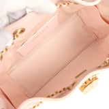 Chanel Mini 25 Hobo Bag Light Pink Caviar Antique Gold Hardware