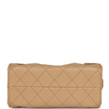 Chanel Mini 25 Hobo Bag Beige Caviar Antique Gold Hardware