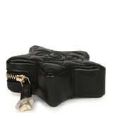 Chanel Mini Star Bag Charm Black Shiny Lambskin Light Gold Hardware