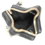 Chanel Mini Star Bag Charm Black Shiny Lambskin Light Gold Hardware