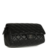 Pre-owned Chanel Vanity Clutch Black Lambskin Silver Hardware