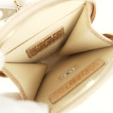 Chanel Round Clip-On Coin Purse and Airpod Pro Case Metallic Gold Goatskin Light Gold Hardware