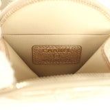 Chanel Round Clip-On Coin Purse and Airpod Pro Case Metallic Gold Goatskin Light Gold Hardware