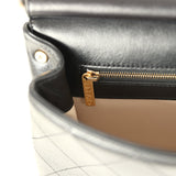 Pre-owned Chanel Small Coco Luxe Flap Bag Black Lambskin Antique Gold Hardware