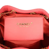 Chanel Mini 25 Hobo Bag Coral Pink Caviar Antique Gold Hardware