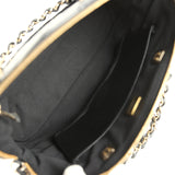 Chanel Top Handle Shopping Bag Black Patent Leather Gold Hardware