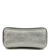 Pre-owned Chanel Small Gabrielle Backpack Metallic Silver Aged Calfskin Mixed Metal Hardware