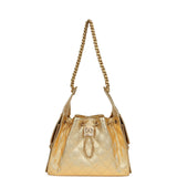 Chanel Small 25 Hobo Bag Metallic Gold Caviar Antique Gold Hardware