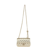 Chanel Mini CC Crush Flap Bag Light Gold Metallic Caviar Brushed Light Gold Hardware
