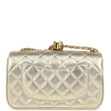 Chanel Mini CC Crush Flap Bag Light Gold Metallic Caviar Brushed Light Gold Hardware