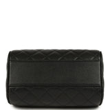 Chanel Mini Timeless Classic Barrel Bag with Chain Black Shiny Caviar Light Gold Hardware