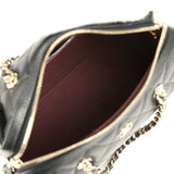 Chanel Mini Timeless Classic Barrel Bag with Chain Black Shiny Caviar Light Gold Hardware