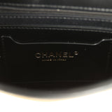 Chanel Small Flap Bag Beige Braided Raffia and Black Lambskin Light Gold Hardware