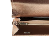 Chanel Top Handle Wallet On Chain WOC Metallic Copper Shiny Caviar Light Gold Hardware