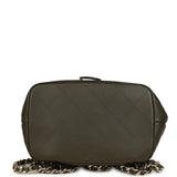 Chanel Mini Duma Drawstring Backpack Khaki Lambskin Light Gold Hardware