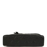 Chanel Top Handle Long Vanity Case with Chain Black Caviar Light Gold Hardware