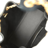 Chanel Small 25 Hobo Bag Black Suede Antique Gold Hardware