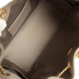 Chanel Small 25 Hobo Bag Dark Grey Suede Antique Gold Hardware