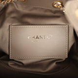 Chanel Small 25 Hobo Bag Dark Grey Suede Antique Gold Hardware