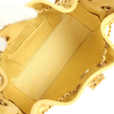 Chanel Mini 25 Hobo Bag Yellow Suede Antique Gold Hardware