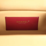 Chanel Preppy Coco Bowling Bag Dark Beige Shiny Caviar Brushed Gold Hardware