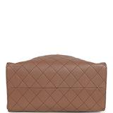 Chanel Medium 25 Hobo Bag Brown Caviar Antique Gold Hardware