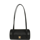 Chanel Preppy Coco Bowling Bag Black Shiny Caviar Brushed Gold Hardware