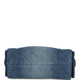 Chanel Mini 25 Hobo Bag Blue Washed Denim Antique Gold Hardware