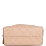 Chanel Mini 25 Hobo Bag Light Pink Caviar Antique Gold Hardware