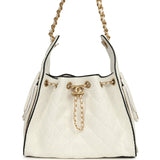 Chanel Small 25 Hobo Bag White Raffia and Black Calfskin Antique Gold Hardware
