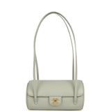 Chanel Preppy Coco Bowling Bag Light Green Shiny Caviar Brushed Gold Hardware