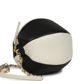 Chanel Coco Beach Ball Bag Black and White Calfskin Antique Gold Hardware