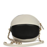 Chanel Coco Beach Ball Bag Black and White Calfskin Antique Gold Hardware